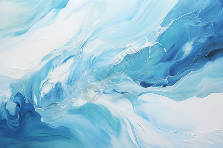蓝色海洋波浪海浪的插画插画