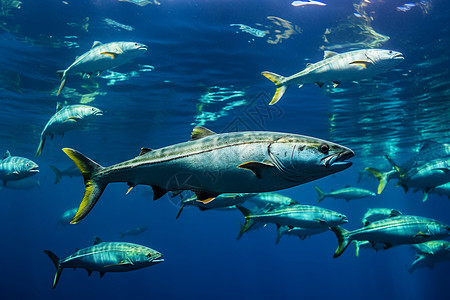 海洋深海鱼海鱼鱼群高清图片