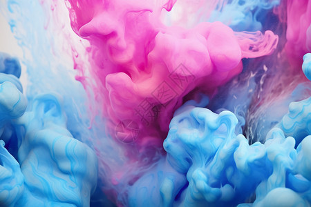 梦幻的水中丙烯颜料设计图片
