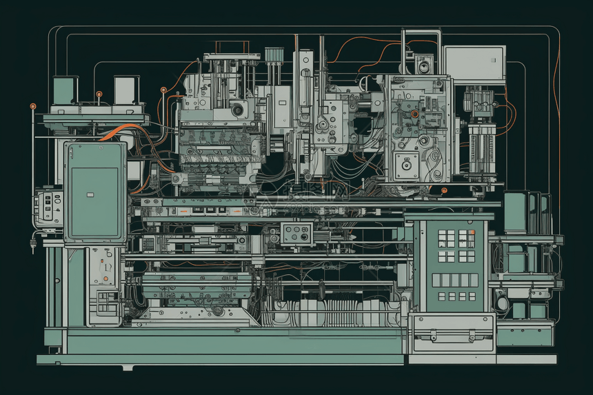 高效运行的复杂机器图片