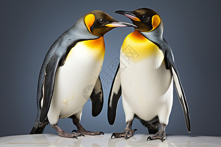 动物园的企鹅背景图片