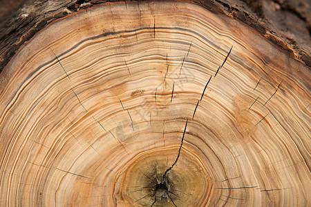 树的年轮被切割的木头背景