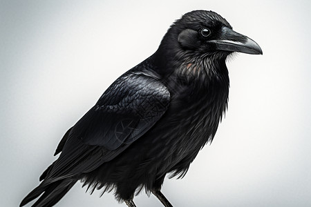 一只黑色的乌鸦图片