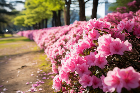 杜鹃花花园背景图片