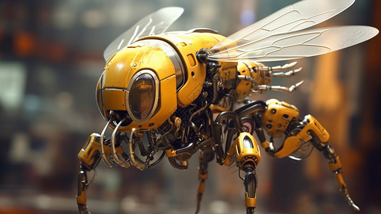 机械蜜蜂玩具背景图片