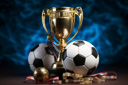 竞争体育足球黄金胜利奖杯设计图片