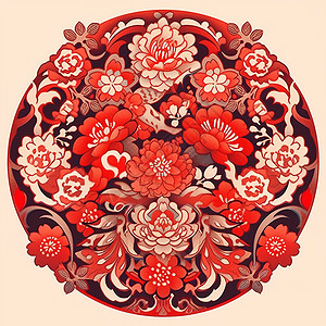 中国风花朵纹理图片