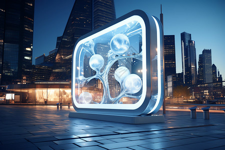 广场LED未来创意广告牌设计图片