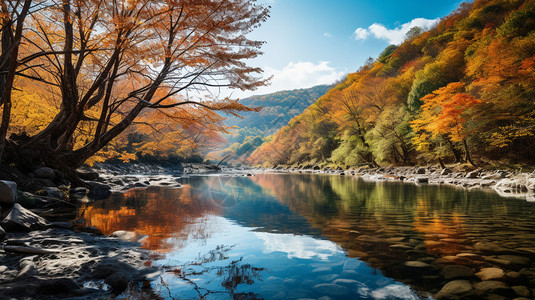 秋天的山野美丽的山野风光背景