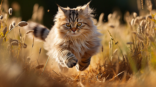 奔跑老鼠可爱的猫咪背景