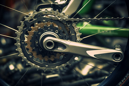 自行车链条不锈钢换档高清图片