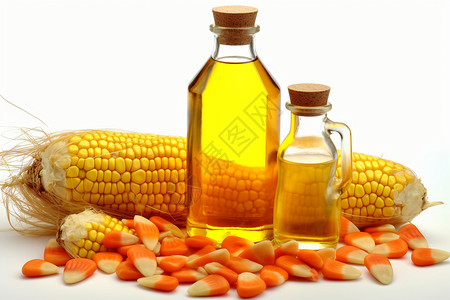金黄的玉米油高清图片