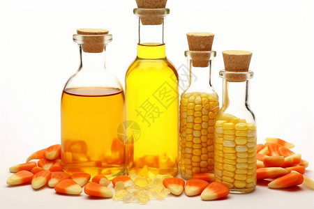 健康玉米油玻璃玉米油高清图片