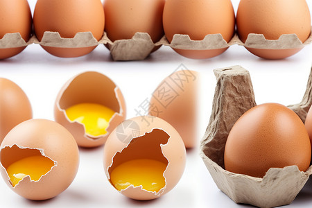 只有蛋黄的鸡蛋背景图片
