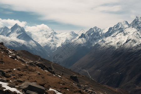 高海拔雪山图片