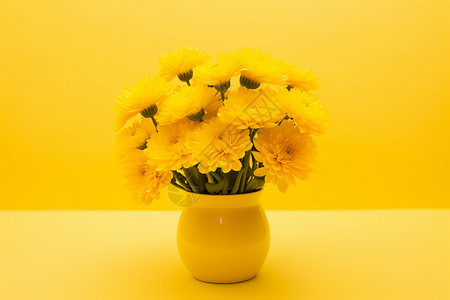 花瓶里的菊花背景图片