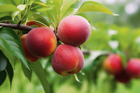 桃树上的果实图片