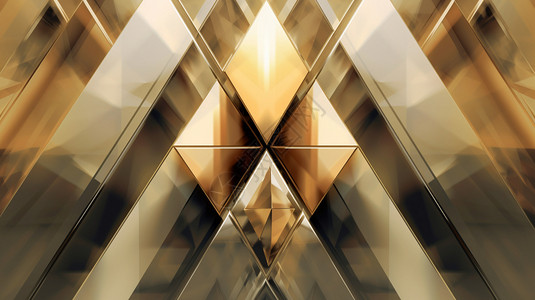 金色的三角形图案背景图片