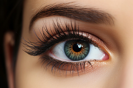 绿色眼球眼睛护理背景