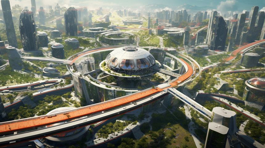 未来城市交通图片