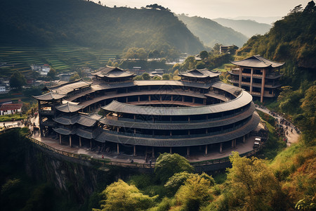 高北土楼有吸引力的住宅背景