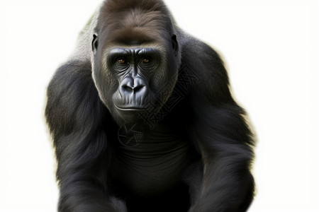 濒危动物园里的猩猩插画