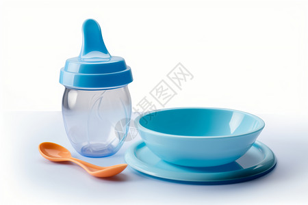 硅胶勺子硅胶婴儿餐具背景