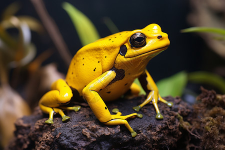 土壤动物潮湿土壤上的金蛙背景
