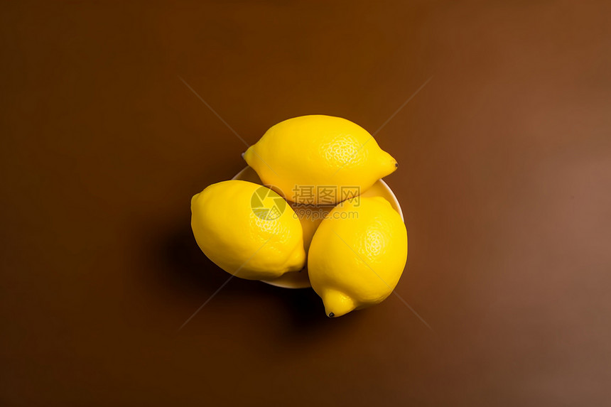 新鲜采摘的黄柠檬图片