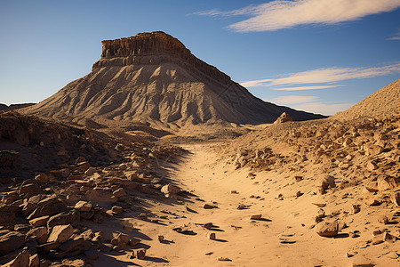 岩石沙漠的自然景观图片