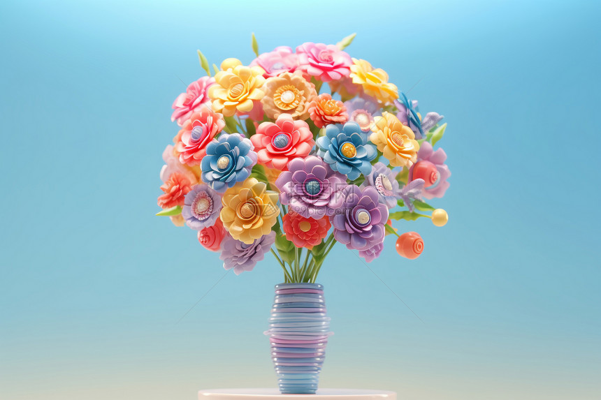 艺术创意的立体花朵图片