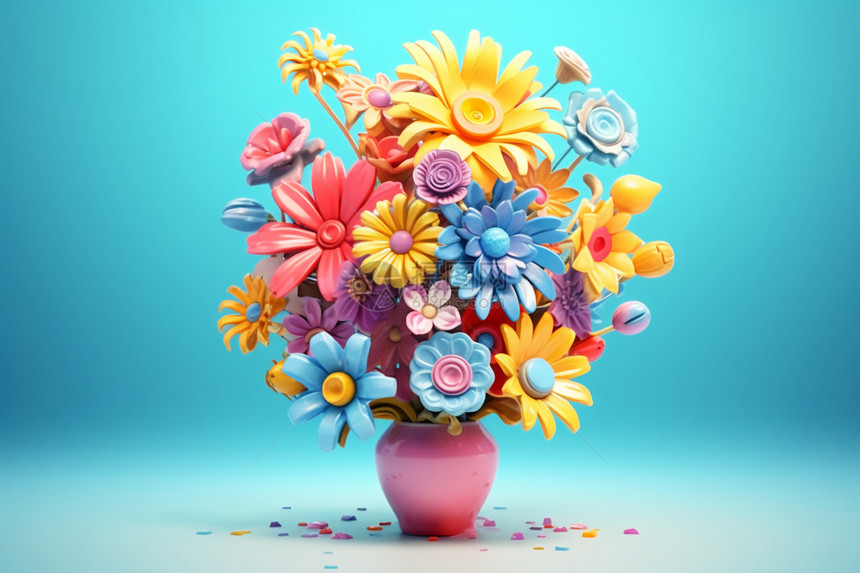 丰富多彩的艺术感3D花卉图片