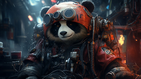 游戏机械熊猫背景图片