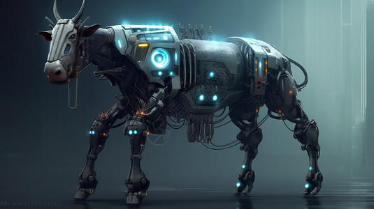黑游戏的素材机械牛设计图片