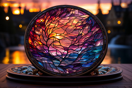 玻璃马赛克彩色的玻璃艺术品设计图片