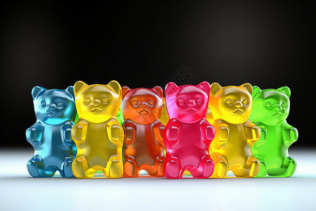 小熊软熊彩色软糖熊高清图片