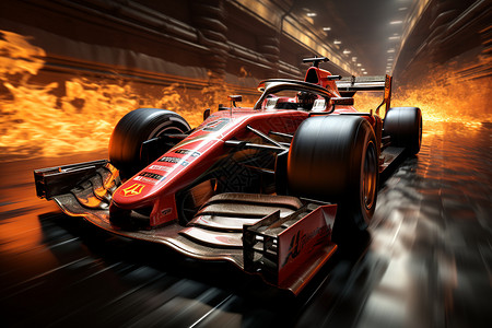 F1方程式赛车激烈的赛车比赛设计图片