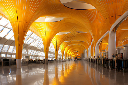 机场大厅的建筑图片
