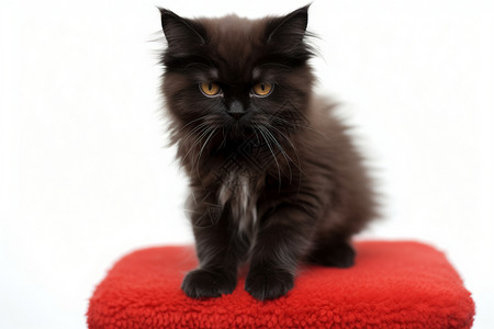 黑色的宠物猫图片