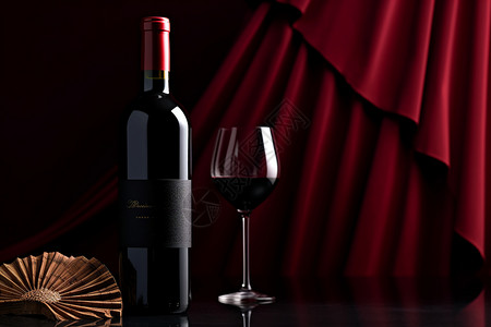 高端品牌的葡萄酒背景图片