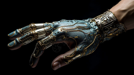 科幻技术的机械手臂图片