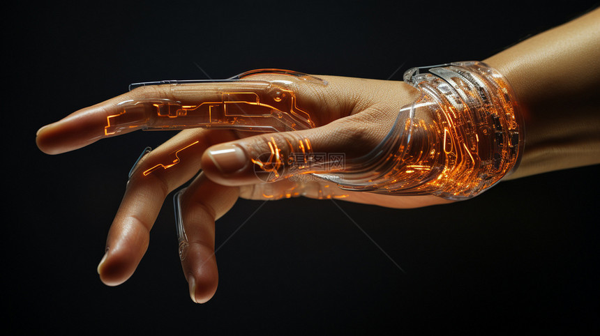 未来派的机械手臂图片