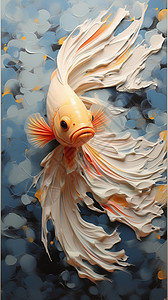 创意艺术美感的立体孔雀鱼图片