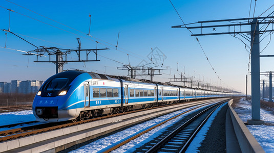 飞速发展的中国铁路背景图片