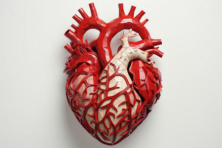 三维心脏模型背景图片