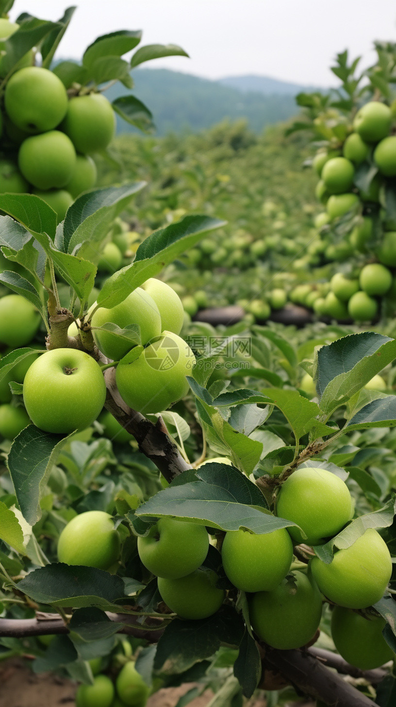 农业种植的苹果园图片