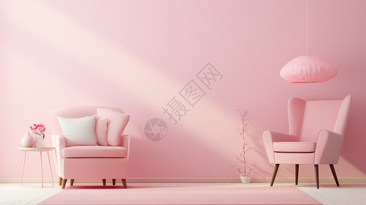 创意公寓创意粉色系家装设计图片