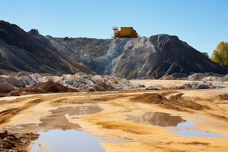 工业挖掘的矿场高清图片