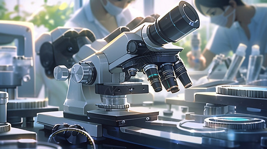 科研实验的显微镜背景图片