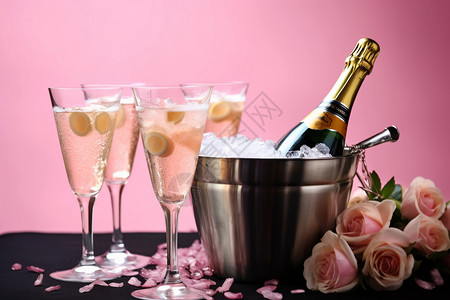 浪漫的气泡香槟图片